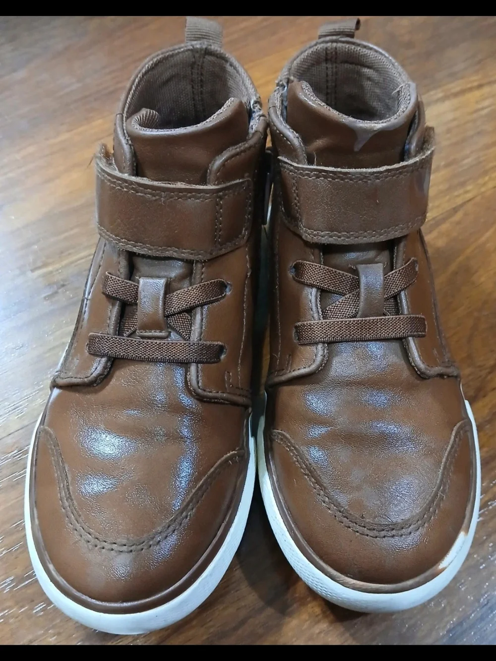 Wonder Nation Brown High-Top Boys Shoes - Picture 1 of 6